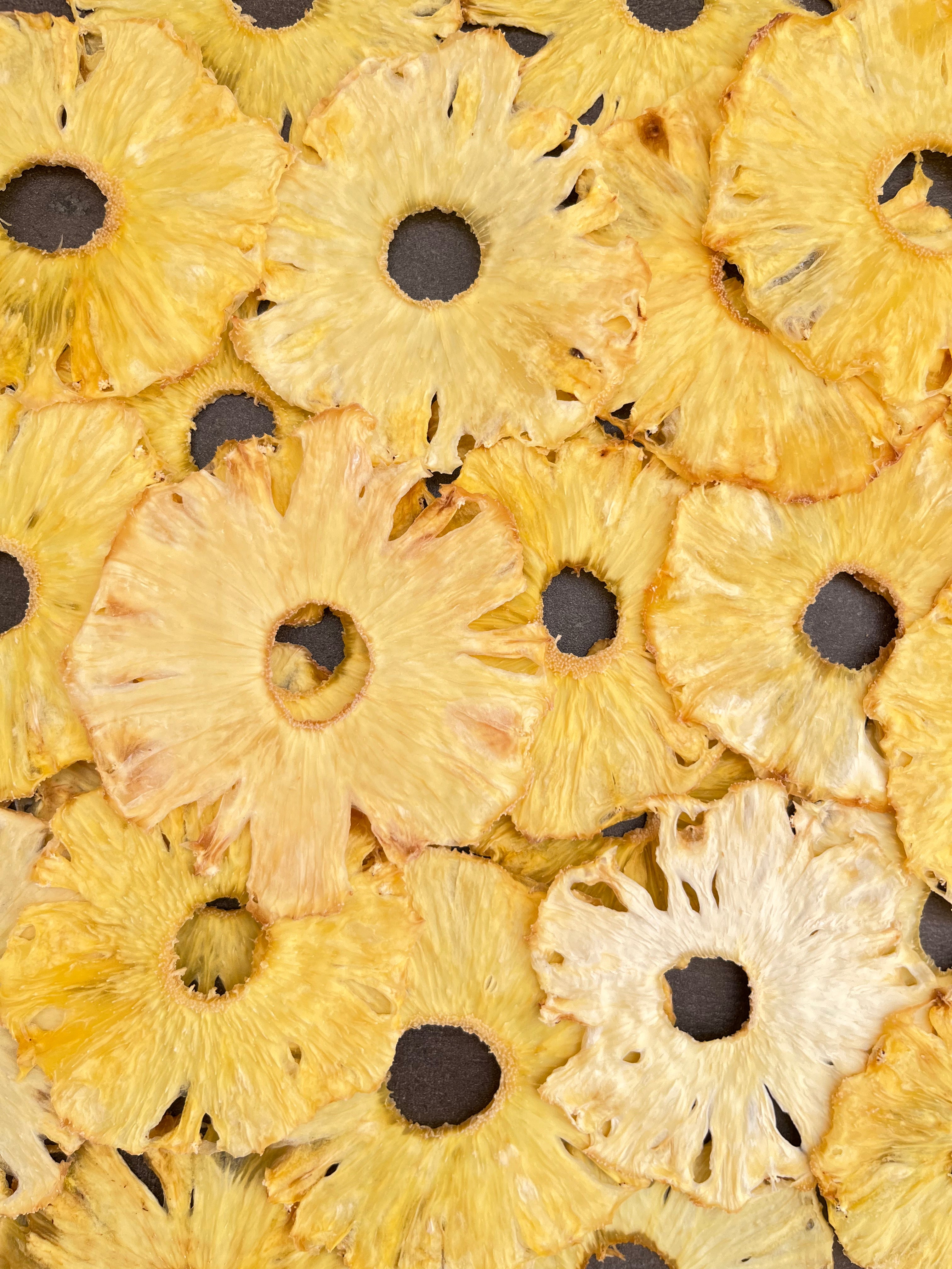 Dried Organic Pineapple Slices, 100% Natural, No Sugar Added