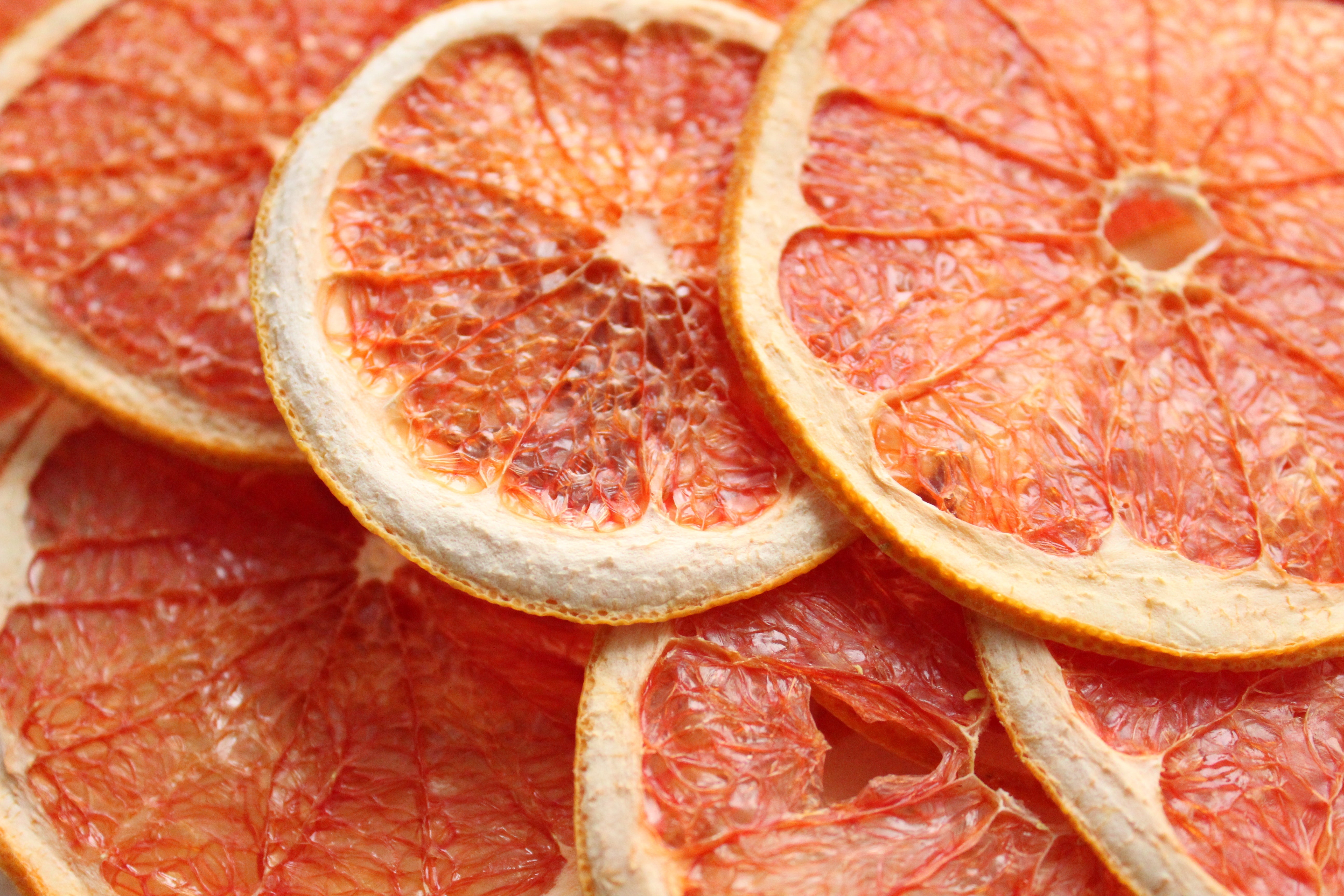 Dried Organic Grapefruit Slices, 100% Natural, No Sugar Added