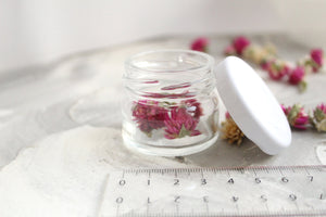free 6 pcs of 1 oz (30ml) Small Glass Jars, Colorful Lids, Free of BPA, Plastisol Lined, Food Grade