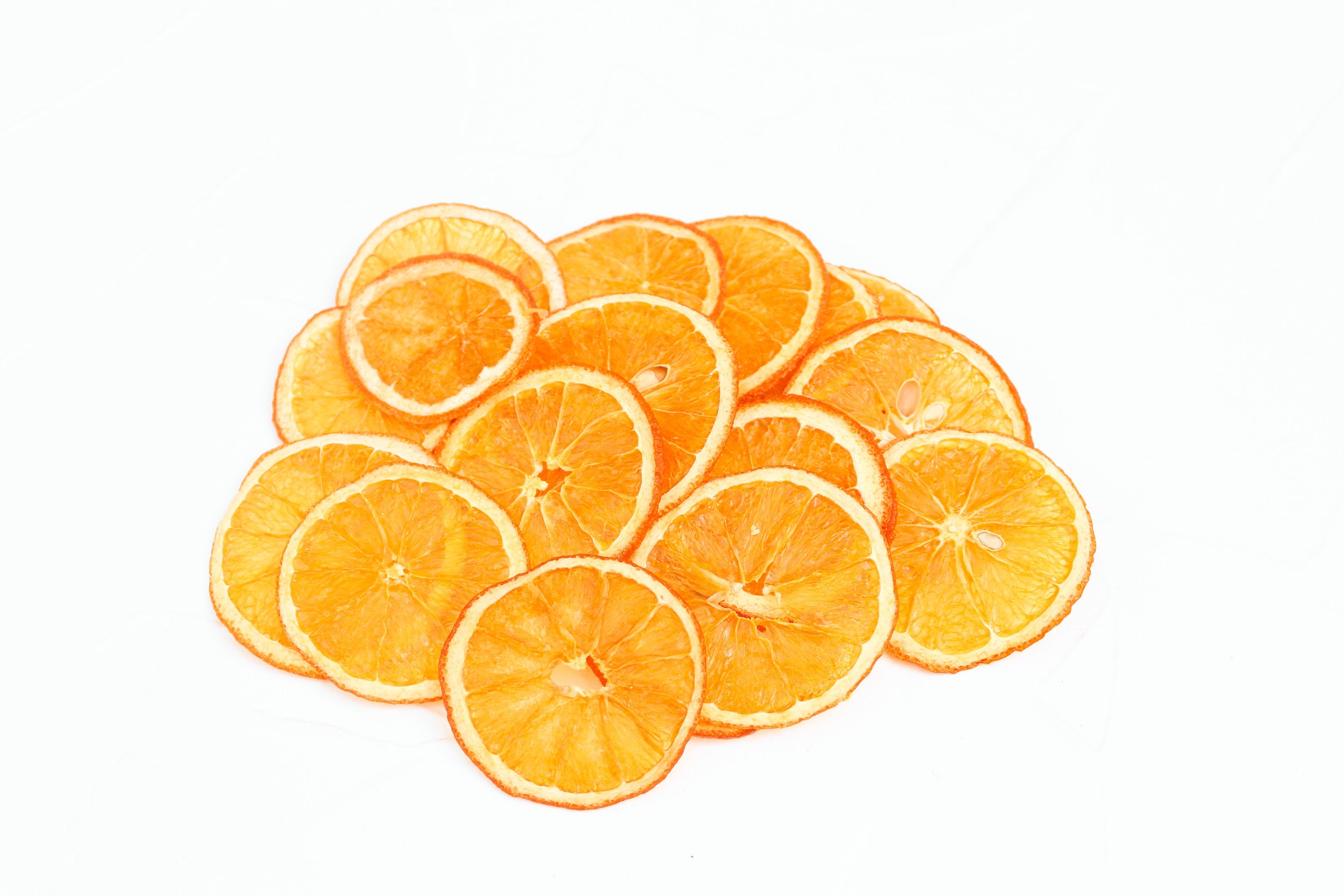 10 pcs of Dried Organic Orange Slices, 100% Natural, Air-Dried