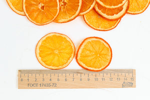 10 pcs of Dried Organic Orange Slices, 100% Natural, Air-Dried