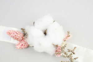 Wedding Bouquet Set, Pink and White Dried Flower Bouquet, Bridal and Dridesmaids Bouquet, Wedding Flowers, Boutonniere and Corsage Set
