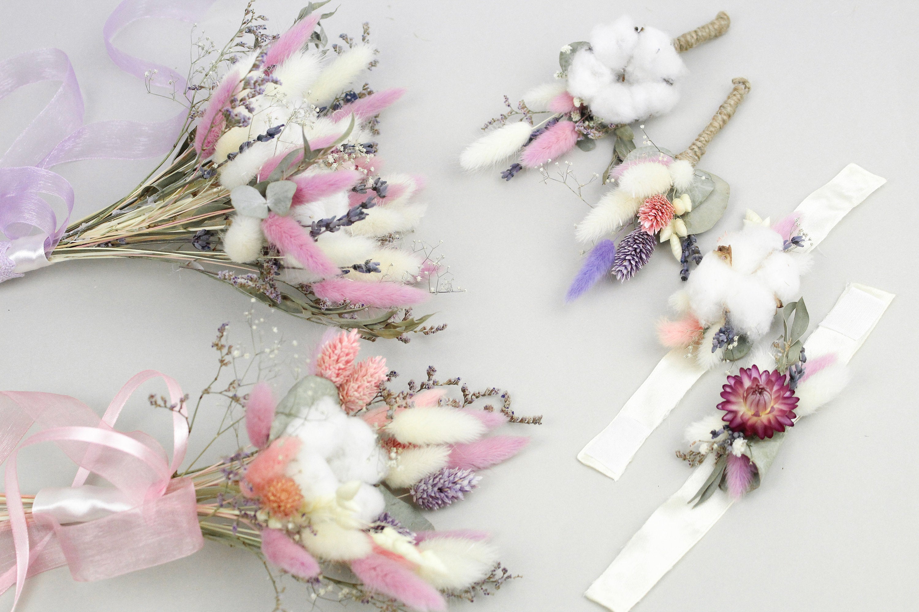 Wedding Bouquet Set Pink, Dried Flower Bouquet, Boutonniere for Men, B –  UkrainianFlowersShop